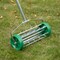 Durable Rolling Spike Lawn Aerator with Sturdy Steel Handle and Sharp Metal Tines to Promote Thick, Deep, and Healthy Grass Growth